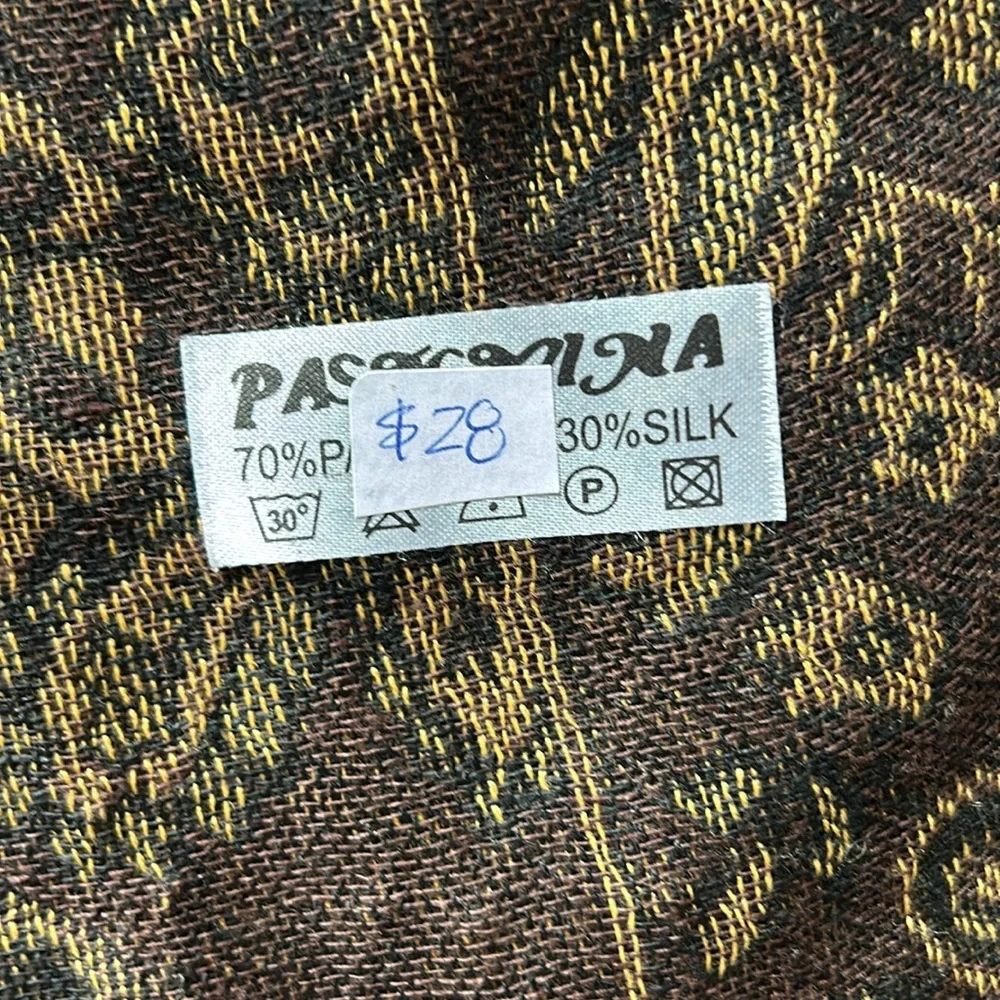 Pashmina Paisley Scarf Rich NWT Deep Colors Purple Gold Brown Classic Timeless